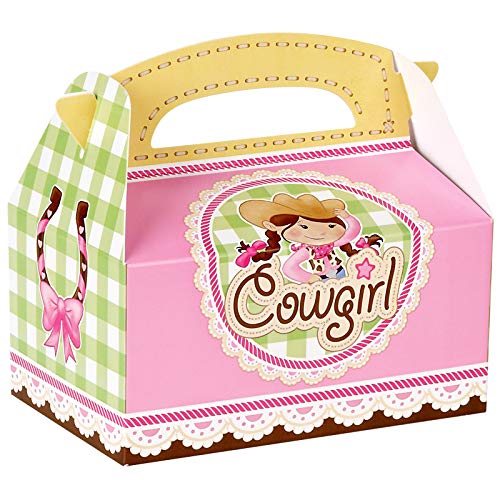 BirthdayExpress Pink Cowgirl Empty Favor Boxes (4)