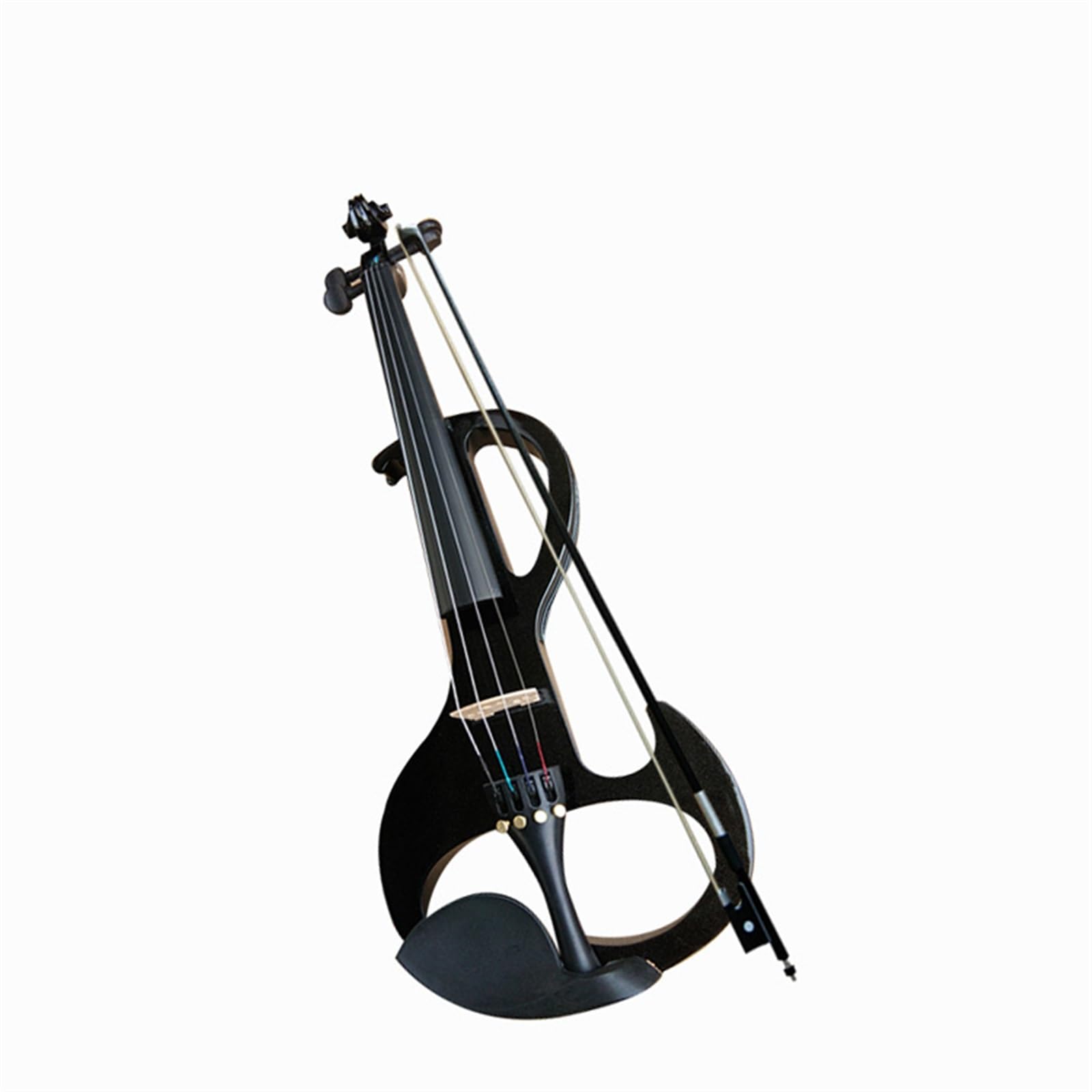 Violine Schwarze Elektronische Geige Ist Aus Massivholz Gefertigt Und Sprühlackiert(Black)