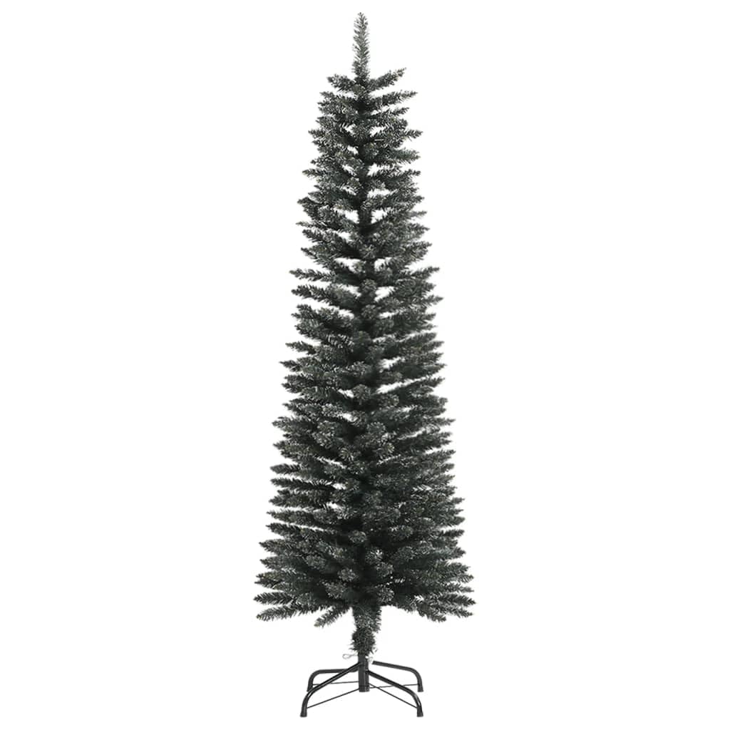 Albero Di Natale Con Luci,Albero Di Natale Foltoalbero Di Natale Artificiale Sottile Con Base Verde 150 Cm Pvc Adatto Per Ingresso, Festa, Cortile, Giardino, Hotel, Negozio