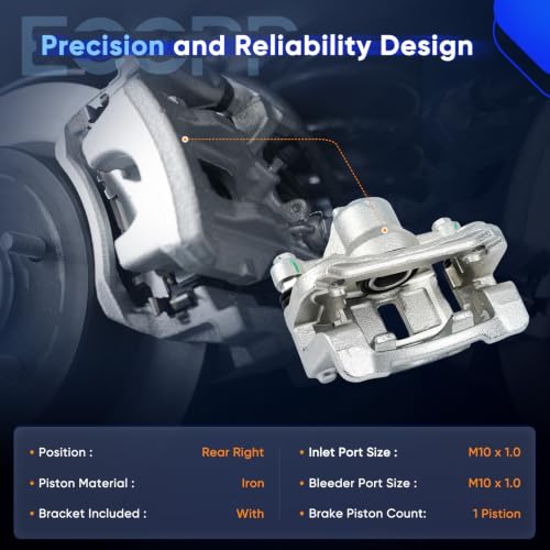 Image of ECCPP 19B6391 Rear Right Disc Brake Caliper Assembly