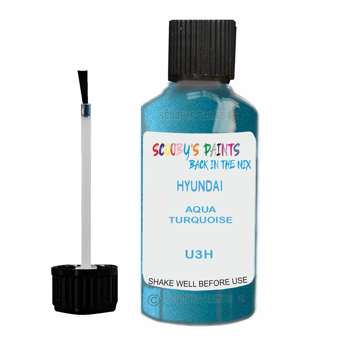 Scoobys Paints Back In The Mix Aqua Turquoise Touch Up Paint For Hyundai U3h Metallic