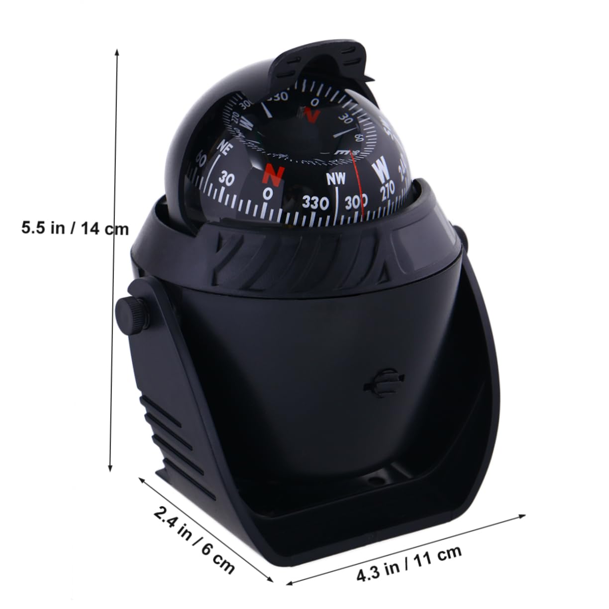 Bussola Elettronica Digitale Marina Illuminata 12v Abs Nera | Montaggio Semplice, Protezione Uv, per Uso Marino, Compatibile Barca e Navigazione