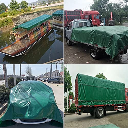 Bâche plastique robuste imperméable verte avec œillets 5x6m pour bâche camping - 7