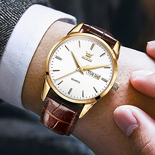 Image of OLEVS Men's Watches Analog Quartz Chronograph Dress Watch Multifunctional Stainsteel Steel Waterproof Classic Original Watch for Man