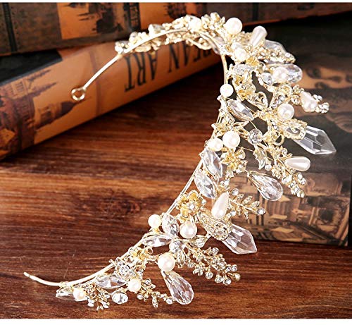 Tiara de boda sin dolor de cabeza: diadema de corona con diamantes de imitación cómodos 4