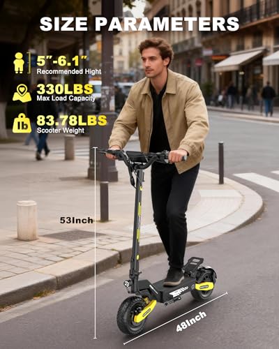 Image of Electric Scooter Adults, Up to 31MPH,11 inch Off-Road Tires, 20 /45 Mile Range | 1200W /2400W,31MPH /40MPH, Fast E-Scooter,Heavy Duty, Full Suspension,Commuting
