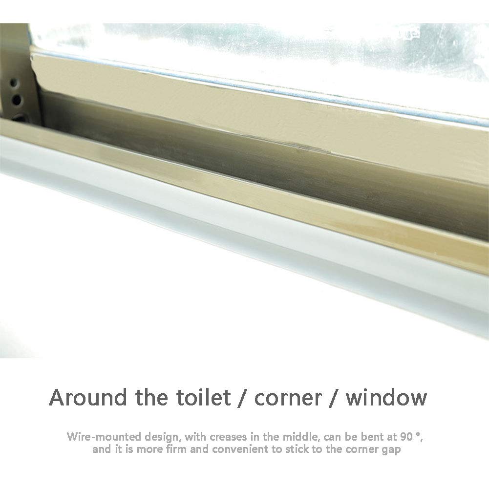 Vasca da Bagno Caulk Striscia di Nastro Sigillante, Striscia Sigillante per Nastro Adesivo per Bagno e Cucina, Striscia Adesiva per Mastice per Bagno, Cucina, WC, Angolo Parete, 4 Pezzi,5cmx10m