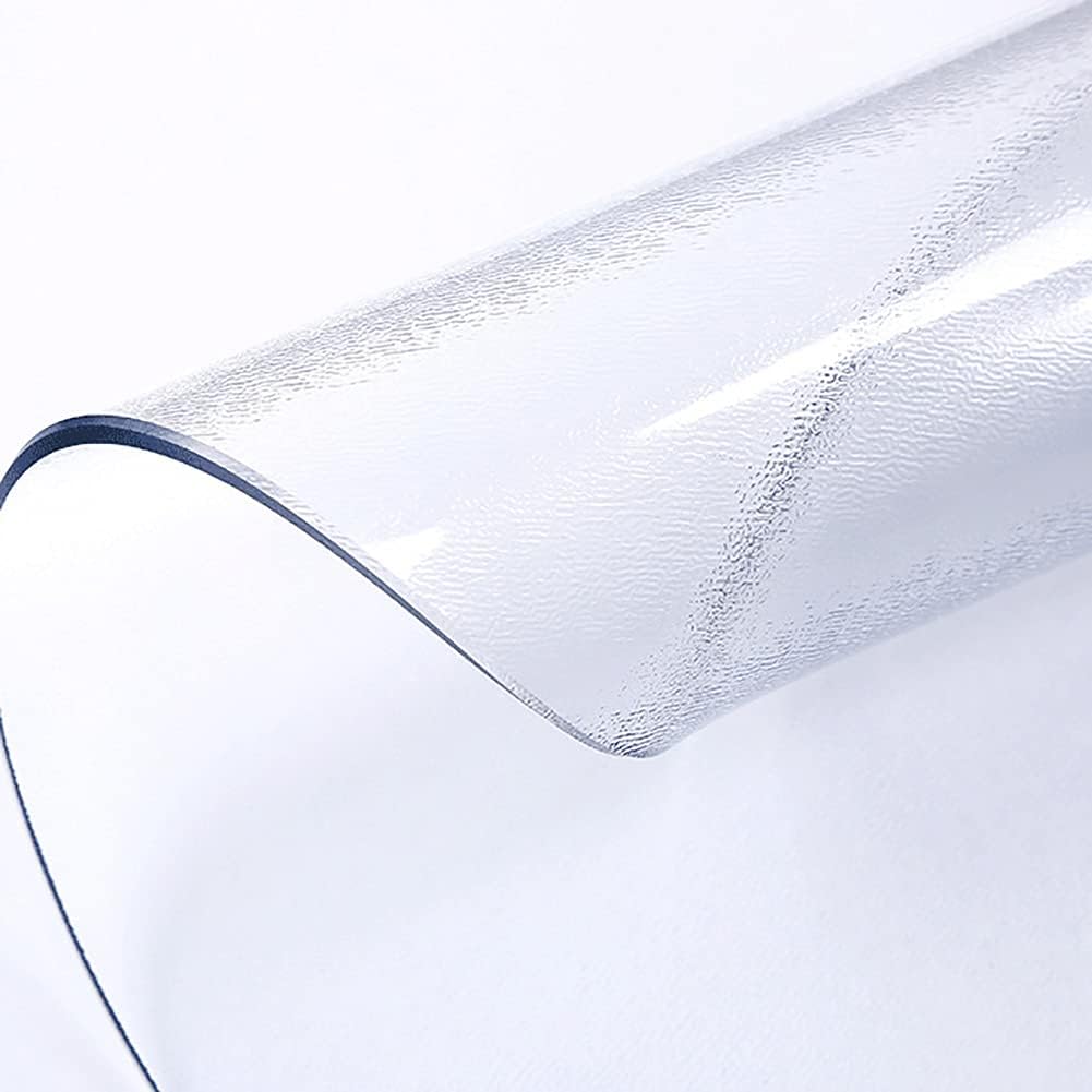 3mm Thickness Clear PVC Table Cover Protector,Anti-hot Table Mat Transparent Tablecloths,Waterproof Soft Table Protection Cover,for Office Computer Desk Sofa Table Dining Tab