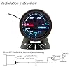 Black 52mm 2 Turbo Boost Gauge 0-30 PSI Pressure Vacuum Turbo Meter with 7 Color Tinted (with Gauge Cup)