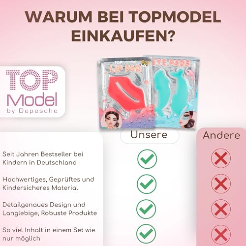 TOPModel Lippenpad BEAUTY and ME & TOPModel Augenpads BEAUTY and ME – Verwöhne deine Lippen und Augen mit intensiv pflegenden Produkten für einen frischen, strahlenden Look und pure Entspannung.