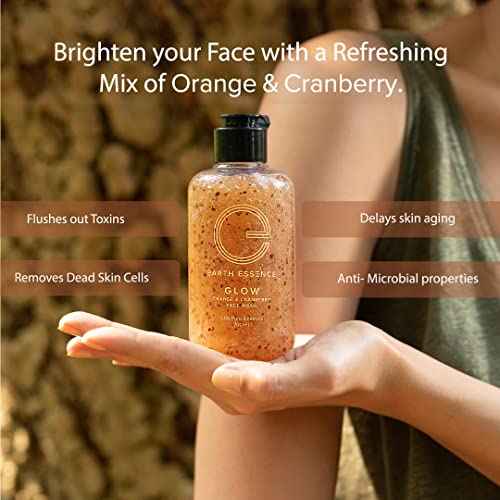Image of Earth Essence GLOW & PURE Face wash Combo, 400 Gms | Provides Glow & Moisturization | Tan Removal | Controls oil, Anti-Acne & Germs, Cleanses pores | Organic, Natural & Vegan | For Men & Women