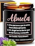 Abuela Candle, Best Grandma Gifts from Grandchildren in Spanish, Regalos para Abuela en Español, Thoughtful Presents from Granddaughter or Grandson, Birthday, Mother's Day, Christmas, Gift Ready