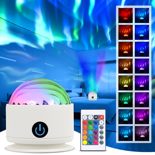 Sternenhimmel Projektor Kinder, Nordlicht Projektor mit 16 Beleuchtung-Effekten & Fernbedienung, Wiederaufladbarer Polarlicht Lampe, Galaxy Projector Nordlicht Lampe für Zimmer Deko Geschen Sternenhimmel Projektor Kinder, Nordlicht Projektor mit 16 Beleuchtung-Effekten & Fernbedienung, Wiederaufladbarer Polarlicht Lampe, Galaxy Projector Nordlicht Lampe für Zimmer Deko Geschen