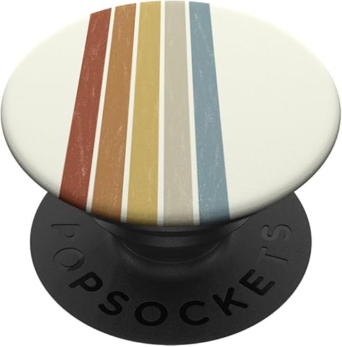 Old School Vintage Color Stripes  Old School Retro PopSockets Grip y soporte para teléfonos y tabletas