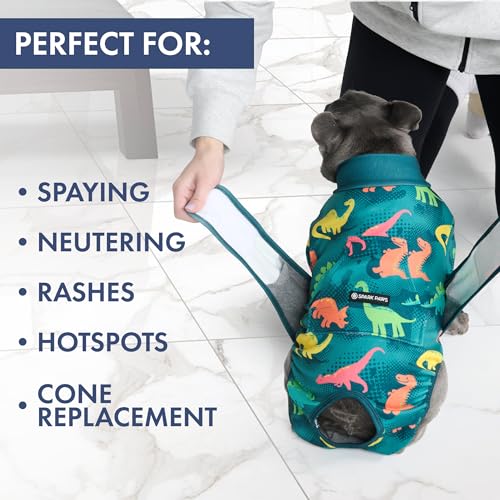 Image of Spark Paws Dog Recovery Suit - Surgical Onesie After Surgery, Male & Female
