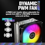 Cooler Master Hyper 212 Spectrum V3 ARGB CPU Air Cooler, 120mm PWM Fan, 4 Copper Heat Pipes, 152mm Tall, AMD Ryzen AM5/AM4, Intel LGA 1851/1700/1200 Brackets - Image 5