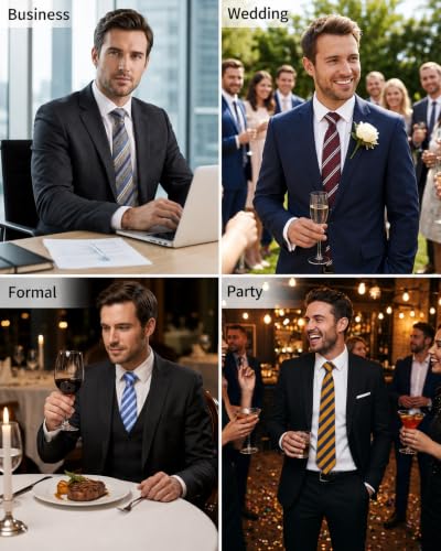 Image of WeiShang Neckties for Men, Classic Formal Tie