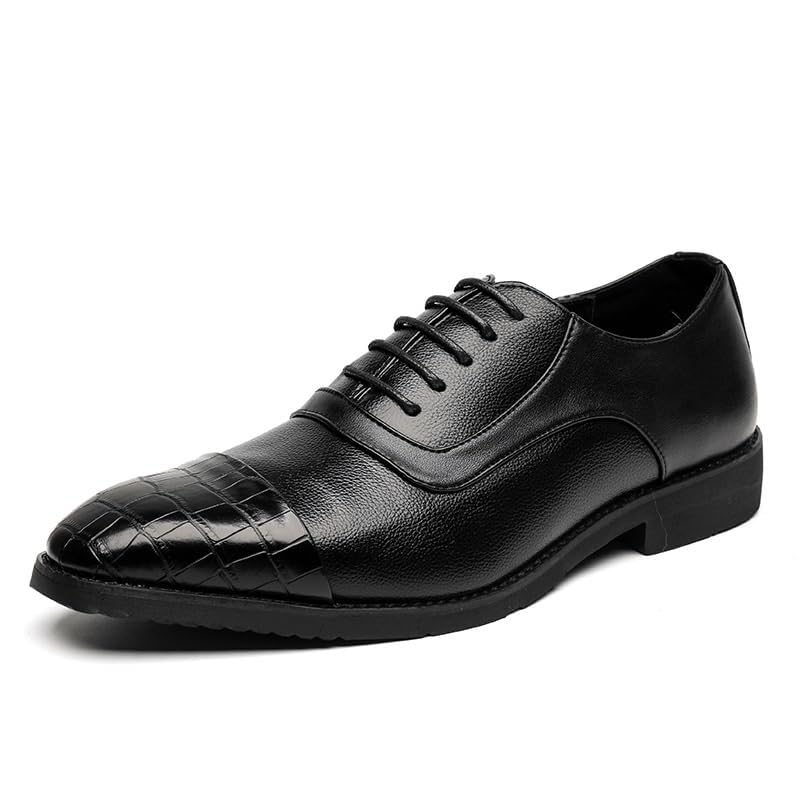 Italian Luxury Men's Fashion Classic Dress Shoes Lace Up Comfortable Fashion Wedding Formal Modern Oxford Shoes