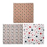 SET DI 3 - Ogni bandana quadrata misura 55 cm x 55 cm. Design unisex. FATTO IN TURCHIA.