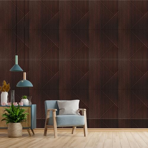 Image of Kayra Decor 3D Self Adhesive Wall Panel Walnut Wood TP 106 Design Pack of 40 Covers 107.80 Sq. Ft.TP106