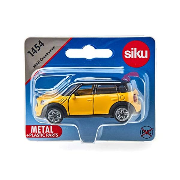 siku 1454, MINI Countryman, Metall/Kunststoff, Gelb/Schwarz, Öffenbare Türen – Bild 7