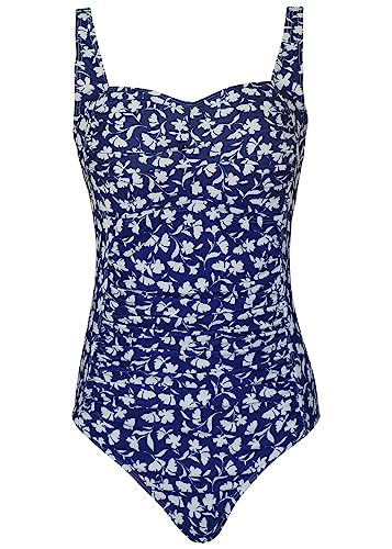 Image of Aidotop Womens One Piece Swimsuit Tummy Control with Ruched Monokinis Tribal Swimsuits (18Blue,XXL)