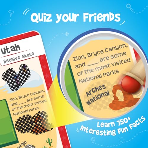 Imagimake Mapology USA Flash Cards | Learn United States Along with Flags and State Shapes | Ages 8-12 | Foam Jigsaw Puzzle, Fun Facts, Educational Toy for Kids | Gift for Christmas and Birthdays - image 5