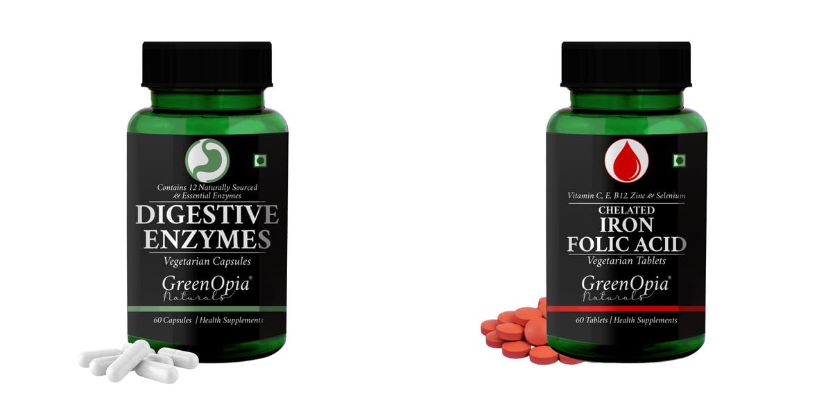 Digestive Enzymes Iron Folic Acid Tablets Wellness Daily Vitality 60 CAPSULES-image-5