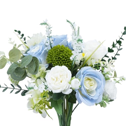 Zythrem Rosa Fiori Artificiali Bouquet per Interno, Casa, Giardino Esterna Della Cortile Della Finestra