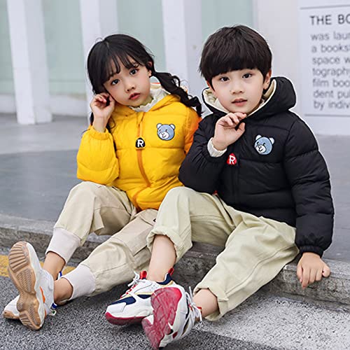 Yuehuam Casacos de inverno para bebês meninos e meninas acolchoado quente com capuz grosso