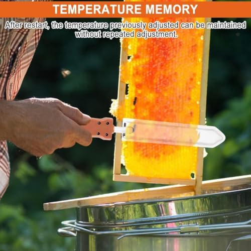 Elektrisches Honigmesser Zum Entdeckeln, Temperaturregelung 50-180℃, Elektrisches Honigmesser Zum Entdeckeln Mit Memory-funktion, Klinge Aus Edelstahl Für Die Honigernte Aus Bienenstöcken