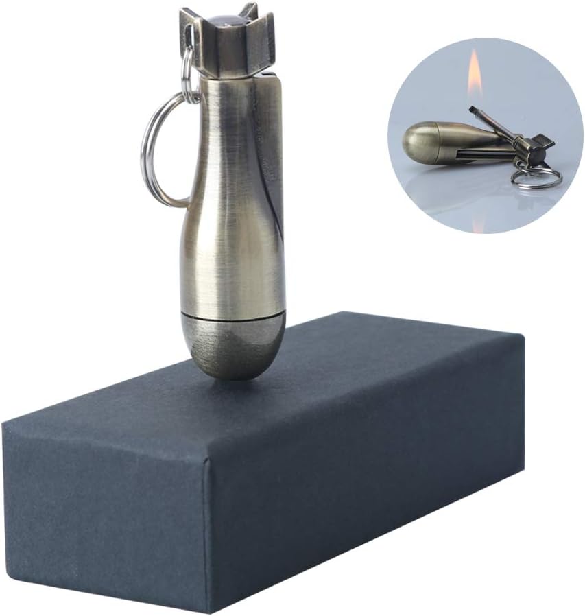 XIFEI Fire Starter, Flint Match Lighter Keychain Outdoor Camping Emergency Survival Gear, Temporary Lighter