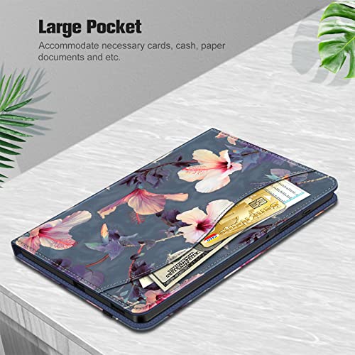 Fintie Case For Samsung Galaxy Tab S6 Lite 10.4 Inch 2022/2020 Model (Sm-P610/P613/P615/P619) With S Pen Holder, Multi-Angle Viewing Soft Tpu Back Cover With Pocket Auto Wake/Sleep, Blooming Hibiscus #TOP6