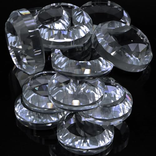 OKQX 12-Pack Crystal Glass Pattern Weights for Sewing - Fabric Weights for Precision Dressmaking Pattern Cutting & Crafting Shatter-Resistant Sewing Accessories 2 Diameter 0.58 Thickness