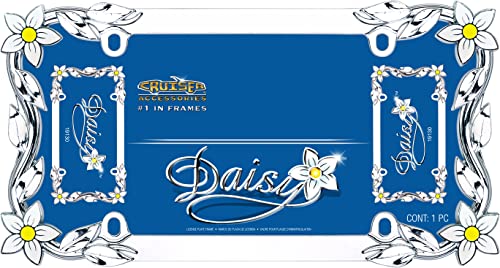 Cruiser Accessories 19130 Daisy License Plate Frame, Chrome/Painted #TOP4
