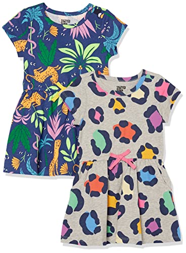 Amazon Essentials Mädchen Kurzärmlige Strickkleider mit Geraffter Taille...