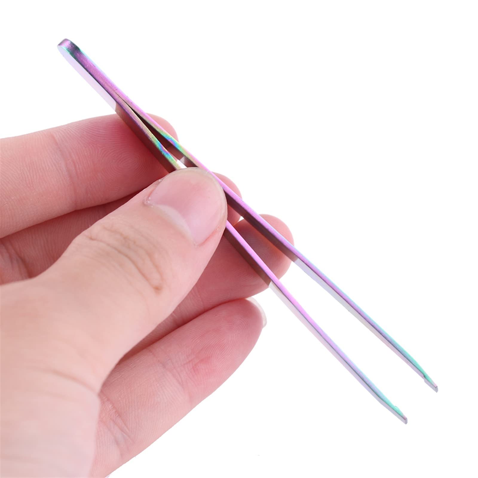 Pinzette in acciaio inox per sopracciglia e ciglia per depilazione, design obliquo, strumento cosmetico per trucco
