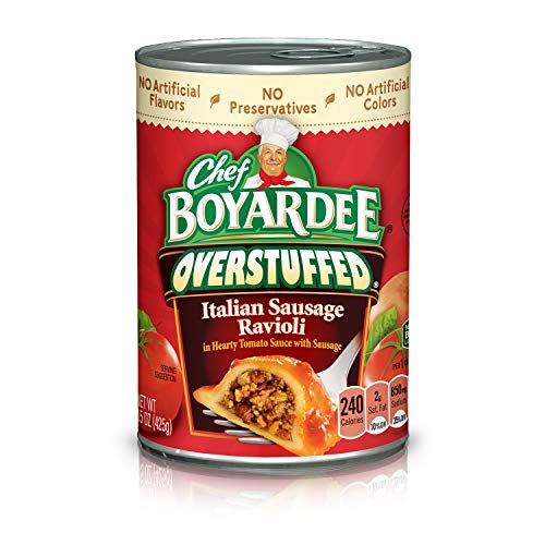 Chef Boyardee Big Overstuffed Italian Sausage Ravioli, 15-Ounce Cans (Pack of 12)