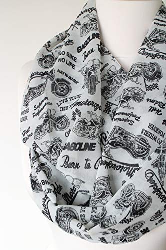 Etwoa Motorcycle Pattern Infinity Circle Scarf3