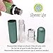 Set of 3 Black, Teal & Mink Empty Essential Oil Personal Inhaler Difuser Aluminum Glass Plus 6 Wicks by Rivertree Life