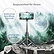 ATUMTEK Bluetooth Selfie-Stick Stativ, 3 in 1 Aluminium Selfie Stange, 360° Drehbar, mit Kabelloser Fernbedienung für iPhone 16/15/14/13/12 mini/11 Pro/XS Max/XR/X/8/7, Samsung, Smartphones Schwarz
