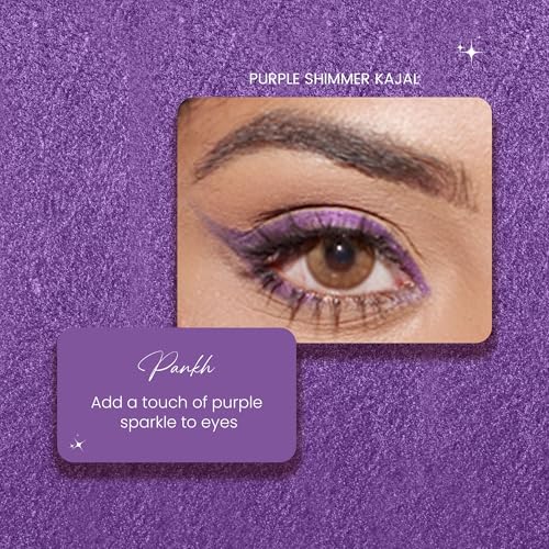 Image of Parul Garg Pencil Beauty Bold Define Shimmer Kajal | Smooth Glide for Eyelid & Lash Line | Long-Lasting, Smudge-Proof & a Dazzling Shine | Vegan & Cruelty-Free (Pankh)
