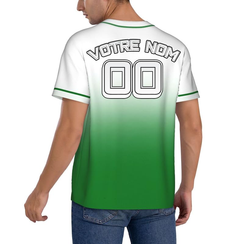 Maillot de Baseball Personnalisé avec Votre Nom, Numéro et Logo S-4XL pour Homme Femme Jeunes