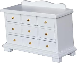 Totority 1Pc Casa De Boneca Gaveta Miniture Decoração Do Armário Decoração Branca Mini Gaveta Armário Decoração Mini Sala De Estar Móveis Mini Armário Modelo Gaveta Brinquedo Mini Armário