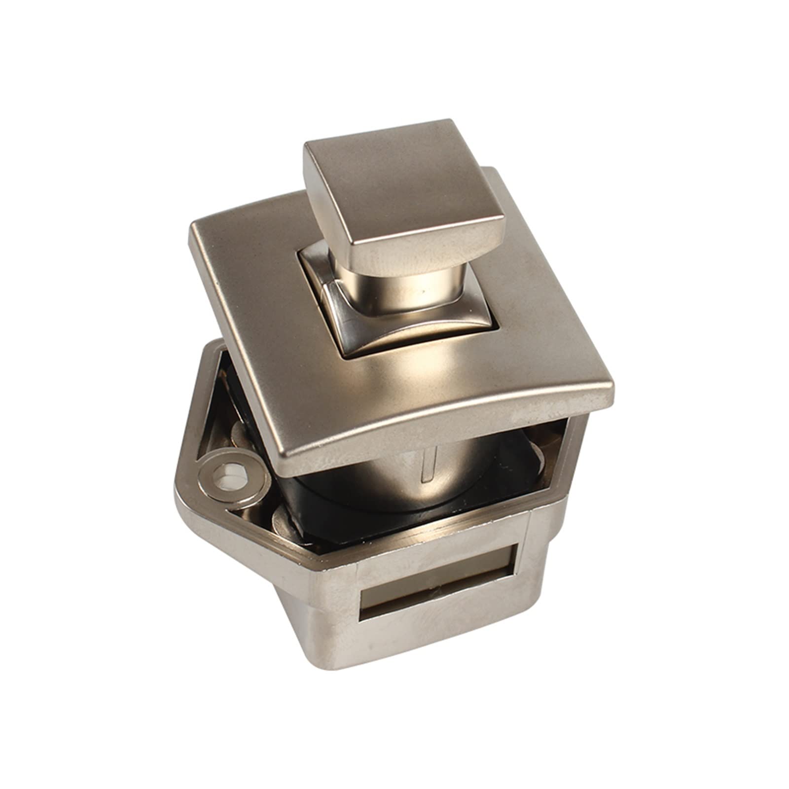 Opakowanie 20 sztuk Camper Push Lock RV silnik łodzi szafka domowa zatrzask szuflady przycisk blokady nadaje się do sprzętu meblowego RV(Pearl nickel)