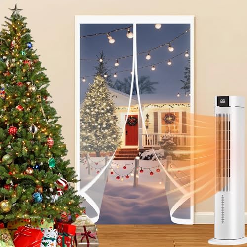 ドア用 マグネット暖簾自動で閉まる 180 x 295 cm 省エネ自動で閉まる冬暖簾防寒防水保温音遮光風目隠し房冷房窓冷遮熱静音飛沫止,夏は涼しい、冬はかい玄関保温断熱カーテンマグットジクテープ付き簡単取り付け適用玄関/寝室/勝手口ベランダキチに, A