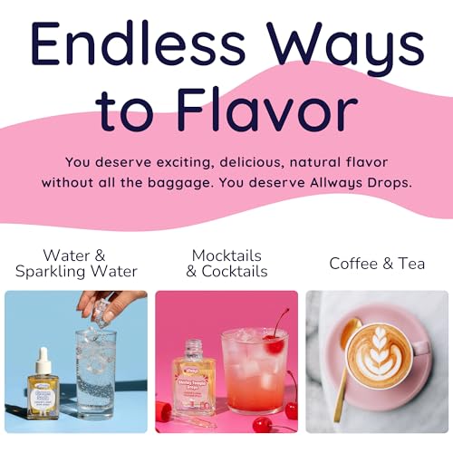 Image of Allways Drops Black Cherry Water Enhancer | Sugar Free | 50 Servings