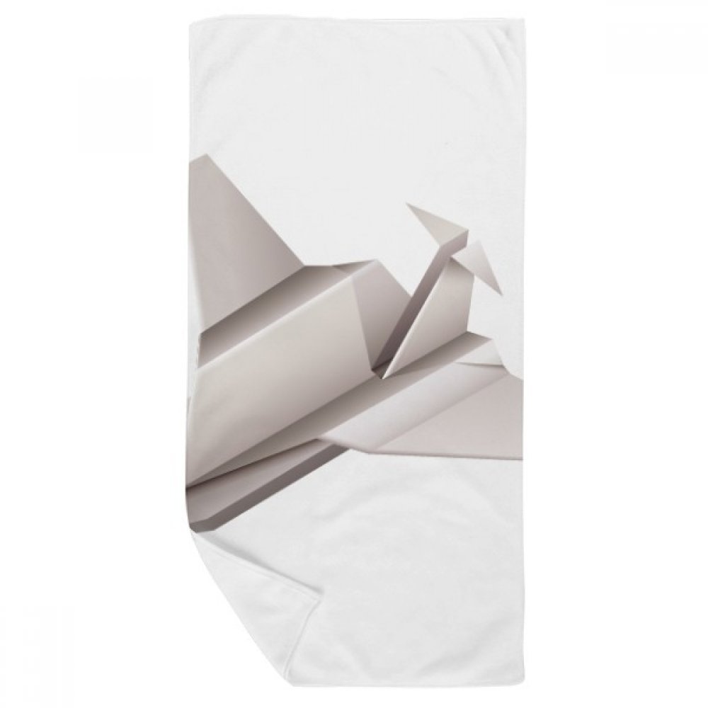 Serviette de bain origami gant de toilette multicolore abstrait doux 35x70cm