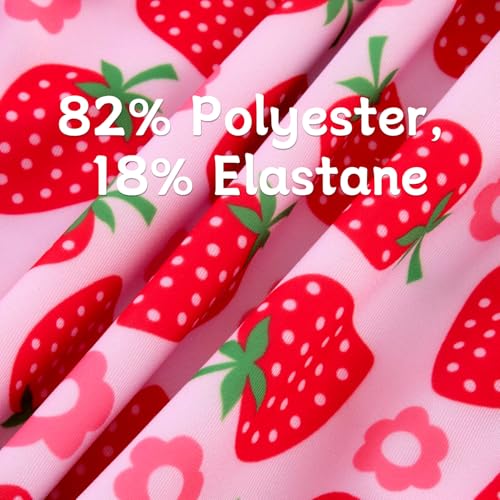 Image of XiaoMoSha Girls One Piece Swimsuit Ruffled Straps Bathing Suits Summer Swim Suit Quick Dry Beach Swimwear for Kids 3-10 Years
