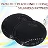 Cheerock Pack of 2 Black Single Pedal Drumhead Patches, 5.31x0.04 inch Self-Adhesive Drumhead Patch Protectors for Kick Bass Drum and Percussion Accessories #2